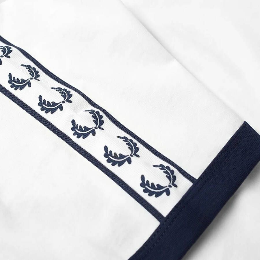 Fred Perry Authentiek geplakt Ringer T-shirt Wit Heren