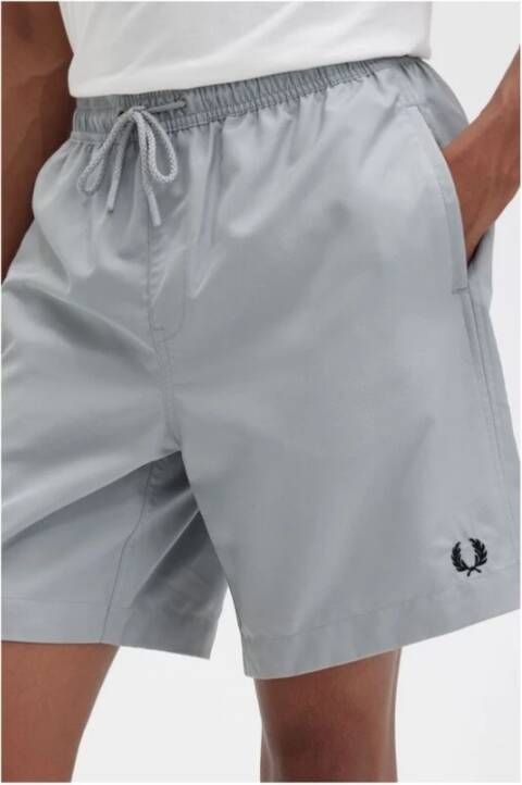 Fred Perry Logo Zwembroek Wit Heren