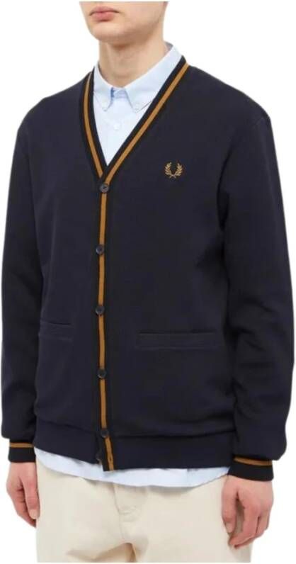 Fred Perry Cardigans Blauw Heren