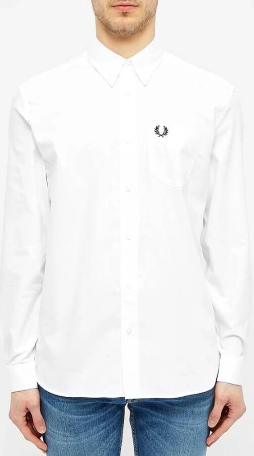 Fred Perry Casual overhemd Wit Heren