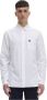 Fred Perry Klassieke Oxford Katoenen Button Down Overhemd White Heren - Thumbnail 3