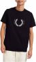 Fred Perry Geborduurd Circle T-Shirt Zwart Black Heren - Thumbnail 2