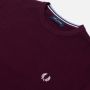 Fred Perry Maglione girocollo clico con logo ricamato uomo K9601 Bordeaux Rood Heren - Thumbnail 2