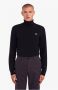 Fred Perry Maglione a collo alto con logo ricamato uomo K9552 Navy Blauw Heren - Thumbnail 6