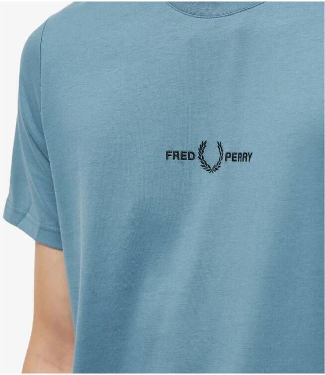 Fred Perry Katoenen Punt Grafisch T-shirt Blue Heren