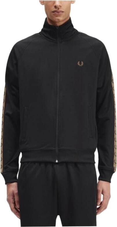 Fred Perry Klassieke rits-sweatshirt Zwart Heren