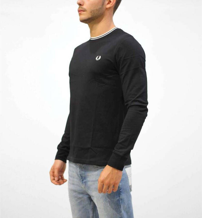 Fred Perry Long Sleeve Tops Zwart Heren