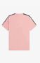 Fred Perry Tape Ringer T-Shirt Chalky Pink Black Roze Heren - Thumbnail 2