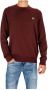 Fred Perry Maglione girocollo clico con logo ricamato uomo K9601 Bordeaux Rood Heren - Thumbnail 4