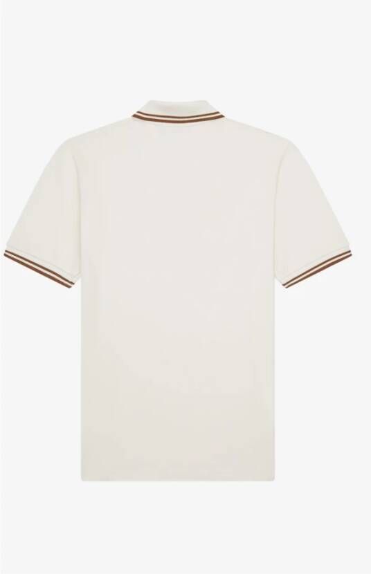 Fred Perry Iconische Twin Tipped Polo Shirt Beige Heren