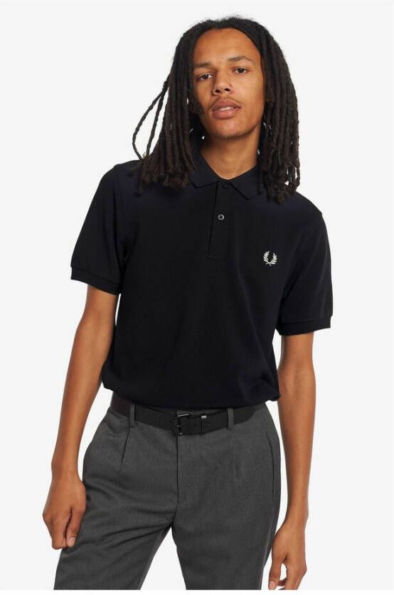 Fred Perry Plain Polo Shirt Navy Blauw Heren