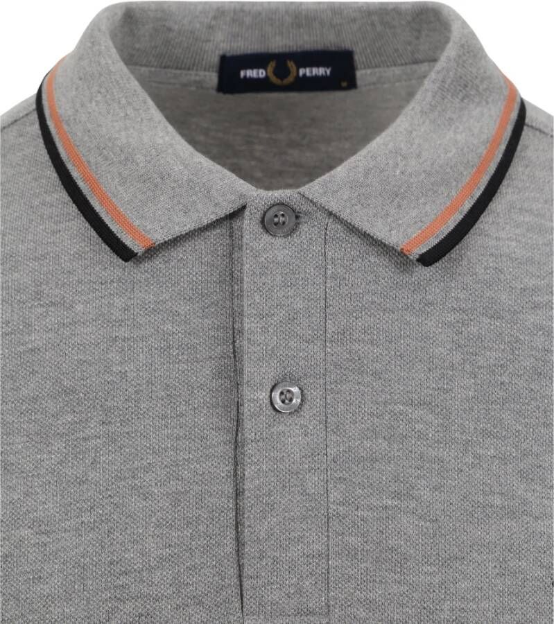 Fred Perry Polo M3600 Mid Grijs - Foto 3