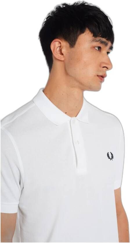 Fred Perry Polo Plain Wit Heren
