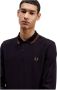 FRED PERRY Heren Polo's & T-shirts Twin Tipped Shirt Long Sleeve Donkerblauw - Thumbnail 8