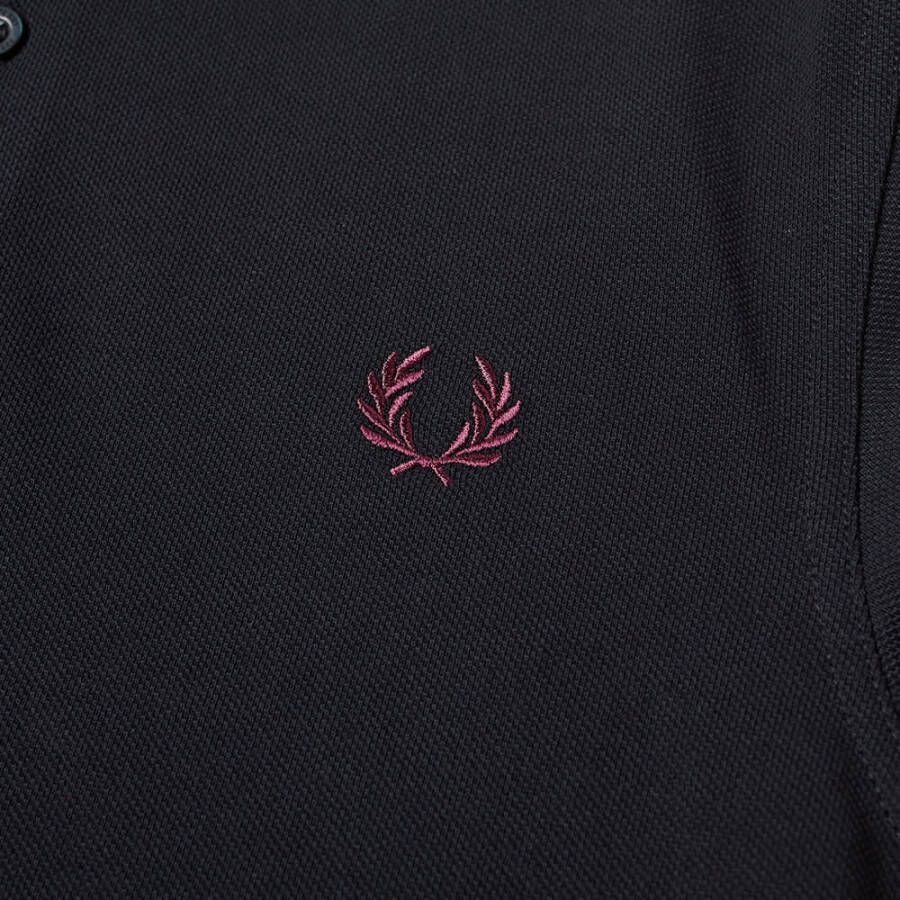 Fred Perry Piqué Polo Shirt Blauw Heren