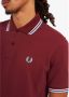 Fred Perry Klassiek Bordeaux Polo Shirt Rood Heren - Thumbnail 6