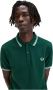 Fred Perry Heren M3600 Twin Tipped Donkergroene of Hemelsblauwe Polo Green Heren - Thumbnail 11