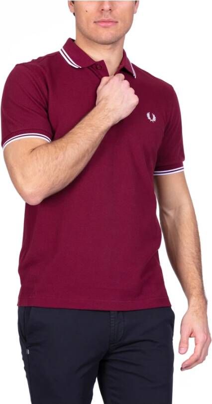 Fred Perry Polo Shirt Rood Heren