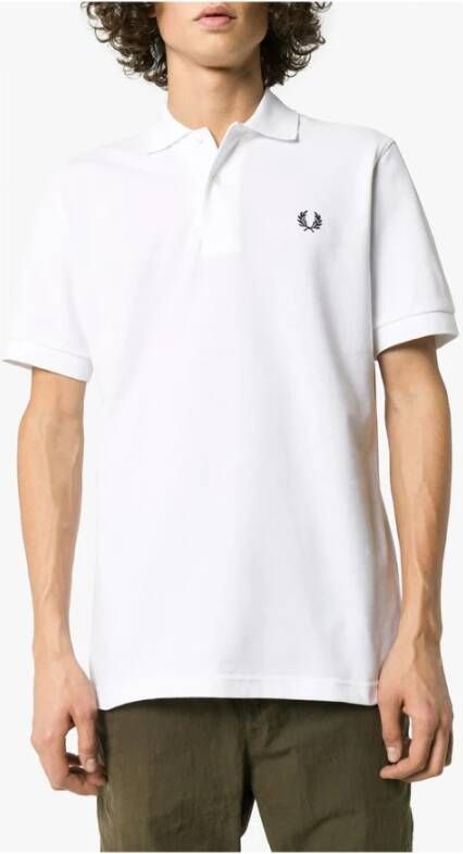 Fred Perry Polo met logo Wit Heren