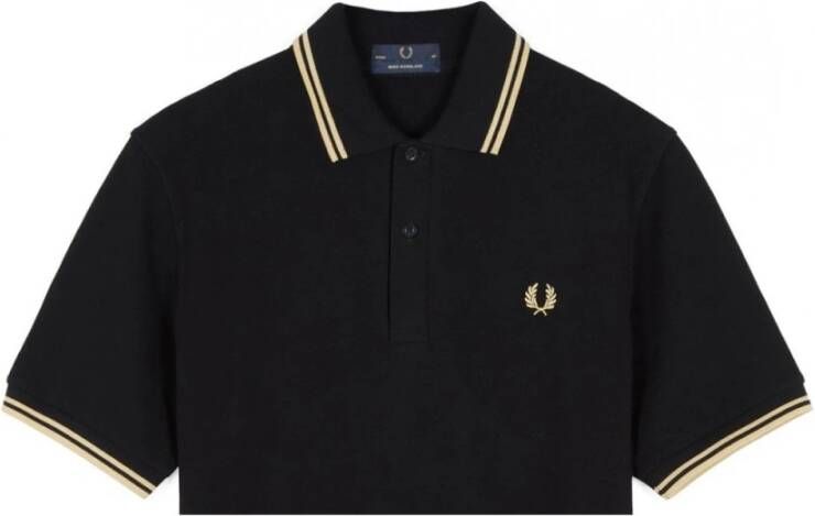 Fred Perry Polo Twin Tipped Zwart Heren