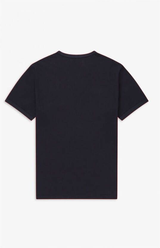 Fred Perry Ringer Shirt M3519 608 Blauw Heren
