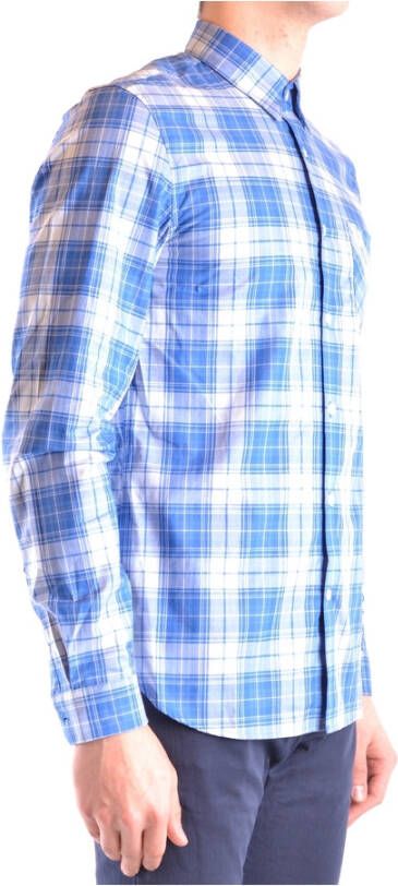 Fred Perry Tartan Zakelijk Overhemd Blauw Heren
