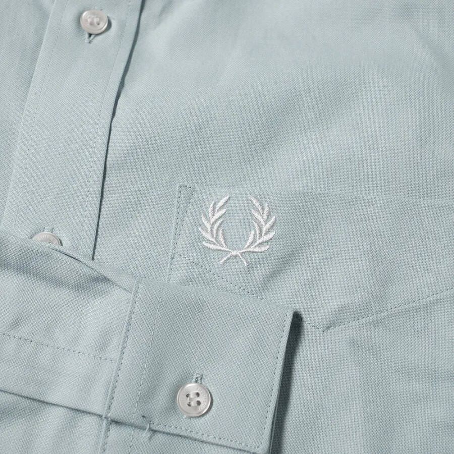 Fred Perry Klassieke Oxford Cotton Knoopshirt Grijs Heren