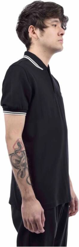 Fred Perry M3600 Twin Tipped Polo Shirt Zwart Heren