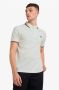 Fred Perry Slim Fit Twin Tipped Polo in Snow White Gold Navy White Heren - Thumbnail 1