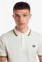 Fred Perry Slim Fit Twin Tipped Polo in Snow White Gold Navy White Heren - Thumbnail 5