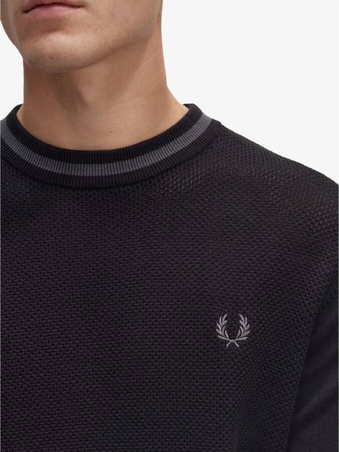 Fred Perry Klassieke Crewneck Sweater Zwart Heren