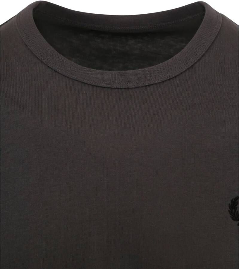 Fred Perry T-shirt M1588 Antraciet Zwart Heren