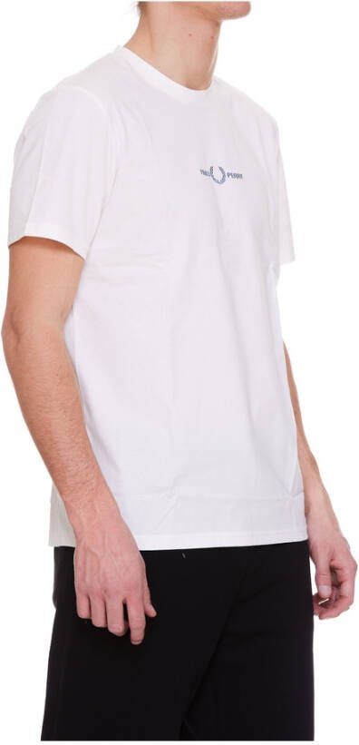 Fred Perry Poly Man Ronde Hals T-shirt Wit Heren