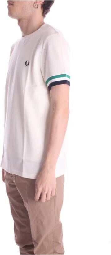 Fred Perry Beige Logo T-shirt voor Heren Beige Heren