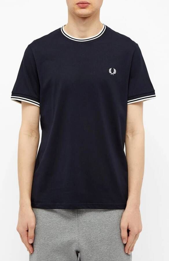Fred Perry T-Shirts Blauw Heren