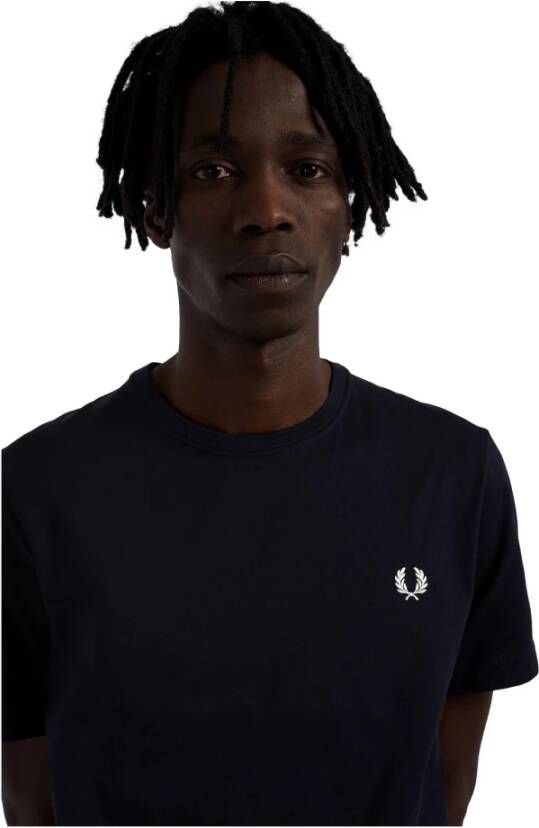 Fred Perry T-Shirts Blauw Heren