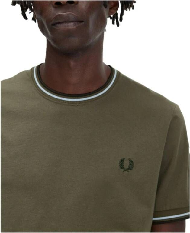 Fred Perry T-Shirts Groen Heren