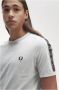 Fred Perry Contrast Mouw Track Tape Shirt White Heren - Thumbnail 2
