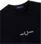 Fred Perry Authentiek klein geborduurd logo T-shirt Zwart Heren - Thumbnail 6