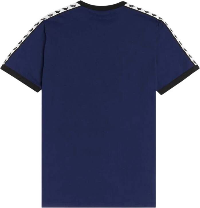 Fred Perry Taped Ringer T-Shirt French Navy Blue Heren