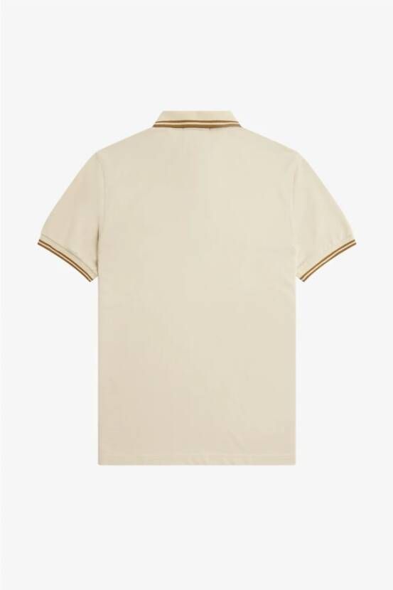 Fred Perry Twin Tipped Polo Shirt Beige Heren