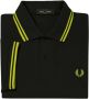 Fred Perry regular fit polo Twin tipped met contrastbies britgreen citron - Thumbnail 3
