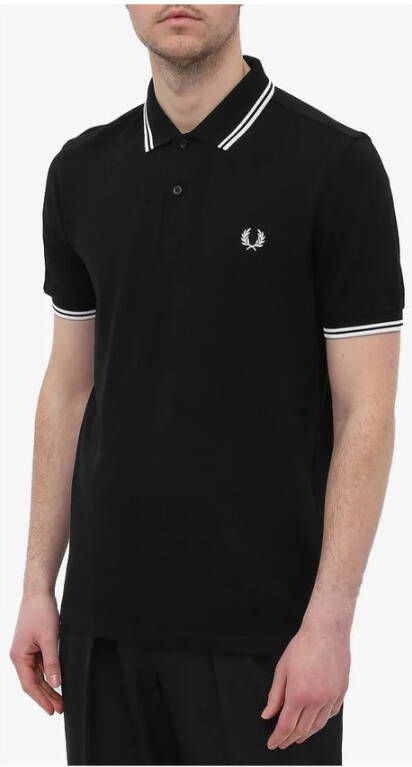 Fred Perry Twin getipte polo Zwart Heren