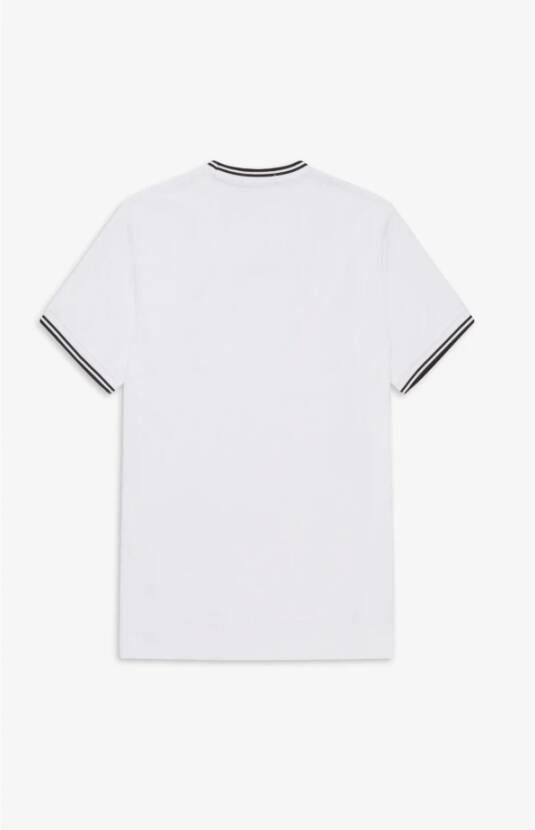 Fred Perry Twin Tipped Ronde Hals T-Shirt White Heren