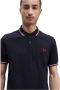 Fred Perry Twin Tipped Short Sleeve Polo Shirt Heren Navy- Heren Navy - Thumbnail 4