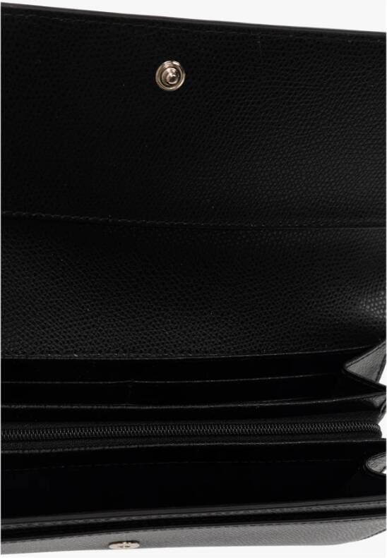 Furla Leren portemonnee met logo Zwart Dames