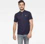 G-Star Slim Fit Polo Shirt Blauw Heren - Thumbnail 2