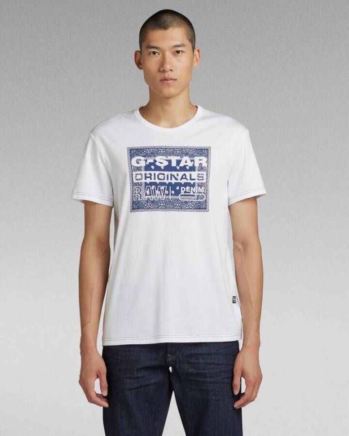 G-Star T-Shirts Wit Heren