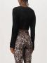 Gaëlle Paris Zwarte Logo Knoop Crop Cardigan Zwart Dames - Thumbnail 6