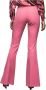 Gaëlle Paris Damesbroek met wijde pijpen en hoge taille Roze Dames - Thumbnail 2